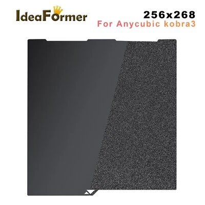 New Smooth PEI+Textured PEI Build Plate 256x268mm for Anycubic Kobra 3 Printer - Image 1 of 4