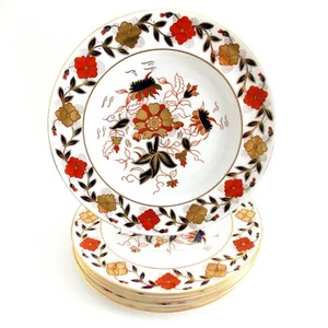 ROYAL CROWN DERBY "ASIAN ROSE" SIX DINNER PLATES MADE FOR THE TIFFANY COMPANY! - Picture 1 of 10