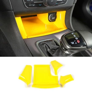 Yellow Console Gear Shift Storage Trim Panel Accessories for 2011+ Dodge Charger - Picture 1 of 11