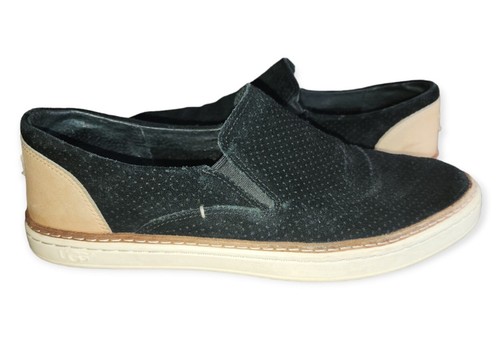 Scarpe da donna Ugg Australia Adley Perf Dusk taglia 8 nero pelle scamosciata 1018375