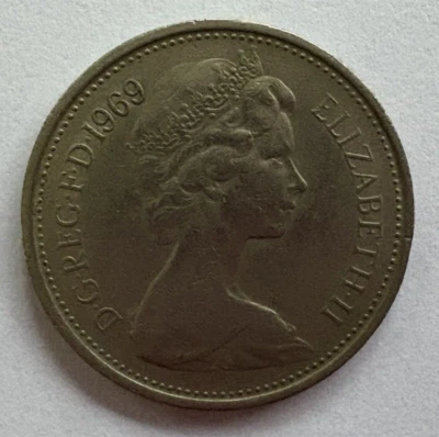 1969 Great Britain 5 New Pence Coin Elizabeth II - Image 1 of 4