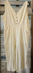Mono Mujer Talla XL Ecowish Amarillo Y Blanco Rayas Mono Primavera  - Imagen 1 de 11
