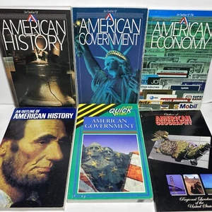 Lot Of 6 PB - An Outline Of American History Government Geography Economy - Picture 1 of 8
