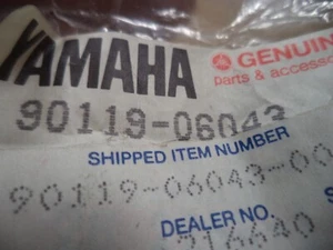 Yamaha OEM new bolt 90119-06043  #0247A - Picture 1 of 2