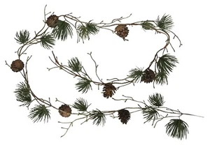 Kieferngirlande mit Zapfen grün Länge 130 cm künstliche Girlande - Picture 1 of 1