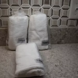 Lot 3 x Turbie Twist Cotton Hair Towels Gift Bagged White NEW - Picture 1 of 4