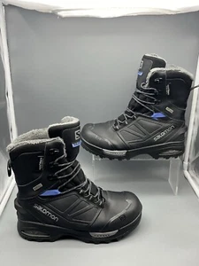 Salomon Tundra Pro CSWP Damengröße 8,5 schwarz grau blau Winterstiefel 399722 gebraucht, in einwandfreiem Zustand - Bild 1 von 19