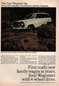 1965 Jeep Wagoneer "Twice the Traction" Original Color Ad - Picture 1 of 1