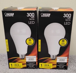 2Pk Feit Electric LED Bulb bright white 300-Watt Equivalence. - Picture 1 of 7