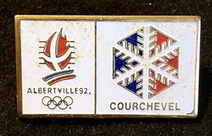 1992 ALBERTVILLE COURCHEVEL Olympic Skiing Ski Pin Souvenir Travel - Picture 1 of 3