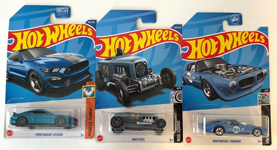HOT WHEELS MATTEL LOT OF 3/ MAX STEEL-1970 FIREBIRD-GT350R/NEW IN BOXES - Image 1 of 4