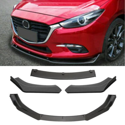 Alerón divisor de labios para parachoques delantero estilo carbono para Mazda 2 3 5 6 CX-3 CX5 CX-9 Foto 1 de 4