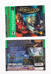 The Legend of Dragoon - Authentic PlayStation PS1 Art Work Inserts Front & Back - Bild 1 von 2