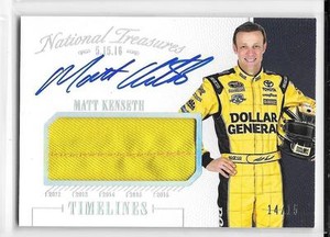 2016 National Treasures Timelines Silver FIRESUIT/AUTO Matt Kenseth #d 14/15
