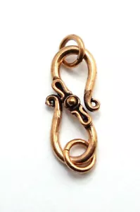 5 PCS 25X11MM SOLID COPPER BALI S HOOK ANTIQUE COPPER 194 ATL-219 - Picture 1 of 1