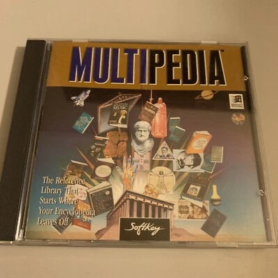 Multipedia by Softkey (1995, CD-ROM) Win 95 PC Encyclopedia Reference Windows - Image 1 of 4