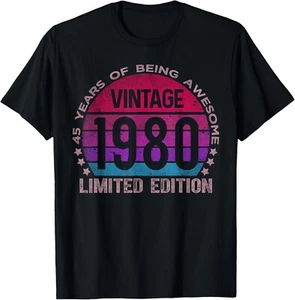 45 Year Old Gifts Limited Edition 45th Birthday Women unisex T-Shirt - Picture 1 of 2