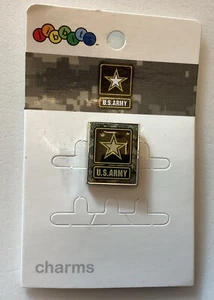 Rare - U. S. Army Patch - Metal - AUTHENTIC JIBBITZ SHOE CHARM FIT CROCS HOLES - Picture 1 of 3