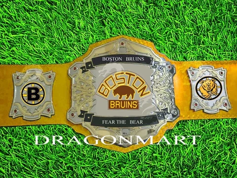Boston Bruins Championship belt Ice Hockey NHL Replica Adult Size Fan 2mm Brass Cover