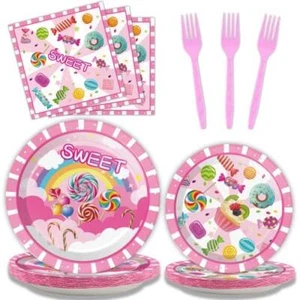 96 Pieces Candyland Themed Party Decorations Supplies Candy Lollipop Birthday - Picture 1 of 6