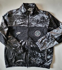 Chaqueta deportiva Nike de terciopelo con cremallera completa para hombre talla S negra beige FB6992 - Imagen 1 de 14