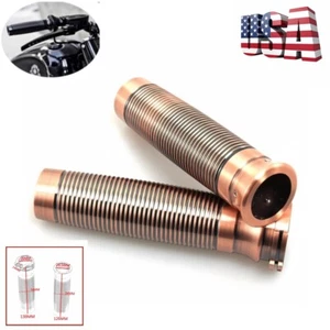 25mm Motorcycle Handlebar Hand Grips For Harley Bobber Chopper Custom Cruiser - Picture 1 of 6
