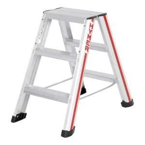 Hymer Stufenstehleiter Klappleiter Leiter beidseitig begehbar 2x3 Stufen - Bild 1 von 9