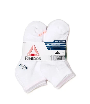 Meias femininas Reebok® Pro Series almofada tornozelo, pacote com 10 NOVAS!!! - Imagem 1 de 4