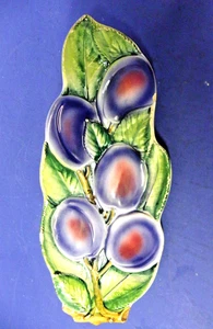 La Ceramica VBC Made Italy Ceramic Handpainted 6923 Olive Plate Candy Dish 10" - Picture 1 of 7