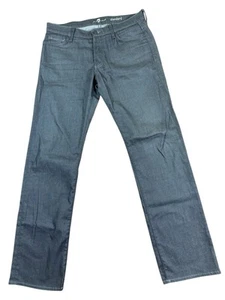 7 For All Mankind Jeans Mens 34 W 34 L Gray Standard Straight Button Fly Denim - Picture 1 of 8