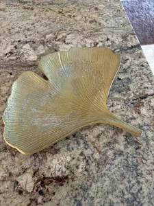 Ginko Blatt Tablett Made In India Tischdeko - Bild 1 von 6