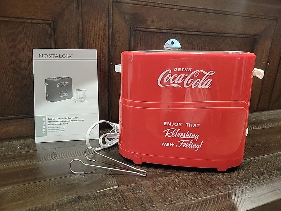 Nostalgie Hot Dog and Bun Toaster with Cable Included Coca-Cola - Image 1 of 4