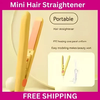 Mini Hair Straightener Ceramic Tourmaline Plate Iron Beauty Curler Styler