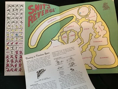 Snit's Revenge Board Game 1977 Gameboard & Instruction Sheet Magazine Pull-Out - Image 1 of 4