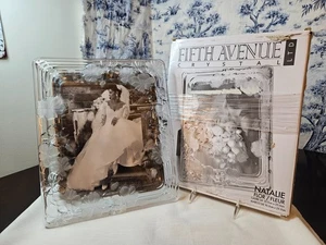 Fifth Avenue Crystal Natalie Floral 8"x10" Picture Frame Frosted Crystal #337193 - Picture 1 of 7