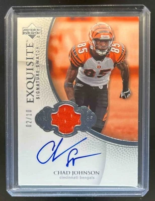 2007 Upper Deck Exquisite Collection Chad Johnson Signature Jersey Auto #2/10 - Image 1 of 2