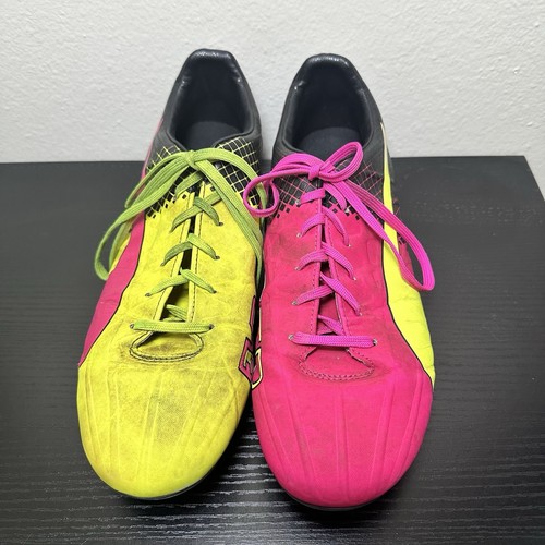 Scarpa da calcio PUMA uomo Evopower 4 Tricks IT rosa e giallo taglia 10 5