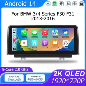 10.25" Android14 Screen Apple Carplay Upgrade for BMW 3 Series F30 F31 NBT 4+64G - Picture 1 of 19