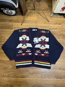 Vintage Beyond Blue sweater, blue/white, Southwestern, Western, cabincore aztec - Picture 1 of 10