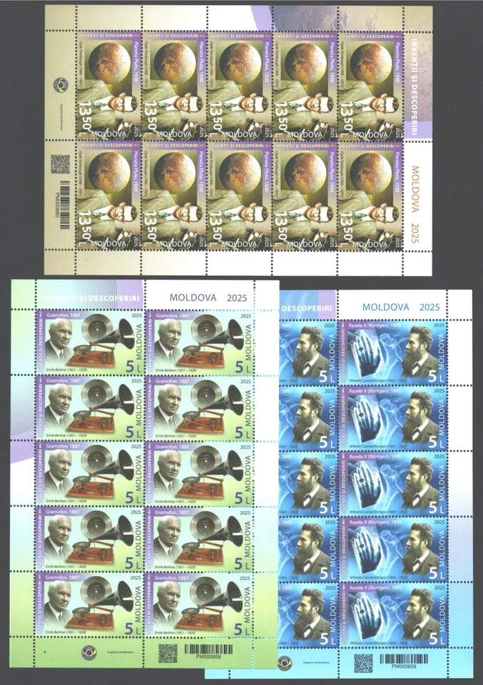 Moldavia, 2025, personalidades famosas, inventos y descubrimientos, folletos Foto 1 de 1