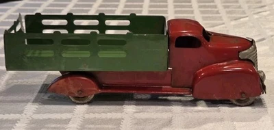 Marx 压钢桩卡车原装油漆状况完好/美国制造 1940 年代 — 第 1/4 张图片