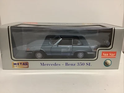 Sun Star 1:18 Silver Mercedes Benz 350SL Diecast Model - Image 1 of 4
