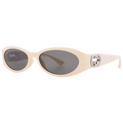 Gucci Grey Oval Ladies Sunglasses GG1660S 004 54 GG1660S 004 54 - Image 1 of 4