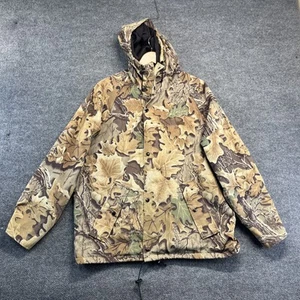 Vintage Woolrich Jacket Men Large Hooded Woodland Camo Full Zip Made in USA - Picture 1 of 12