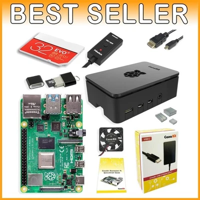 Raspberry Pi 4 4GB Starter Bundle - 32GB Micro SD, Fan Case - Image 1 of 4