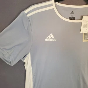 Camiseta Adidas Para Hombre S Entrada 18 Jersey Gris Blanco Rayas Manga Corta Jersey  - Imagen 1 de 6