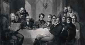 Sir WALTER SCOTT his Literary PALS at ABBOTSFORD 1856 mezzo engraving SARTAIN sc - Picture 1 of 6