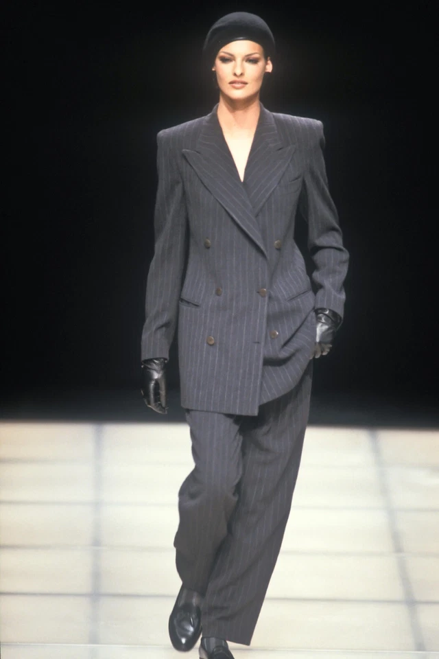 Traje Pantalón GIORGIO ARMANI Borgonuovo 21 Milano Rayas 44 10 Años 90 Icónico Pasarela Foto 1 de 4