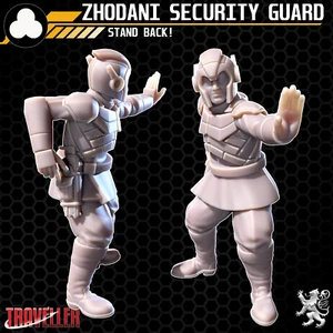 Zhodani Security Guard Stand Back | 2nd Dynasty | Traveller Miniature | 28mm - Picture 1 of 1