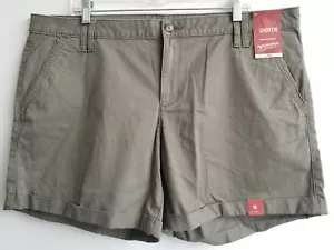 Arizona Jean Co. Shortie Shorts Army Khaki Green Jr's Size 19 - Picture 1 of 4